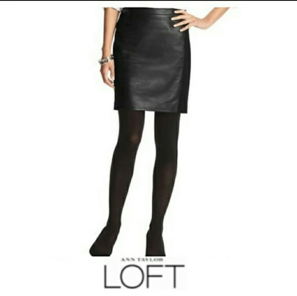Ann Taylor Loft leather skirt